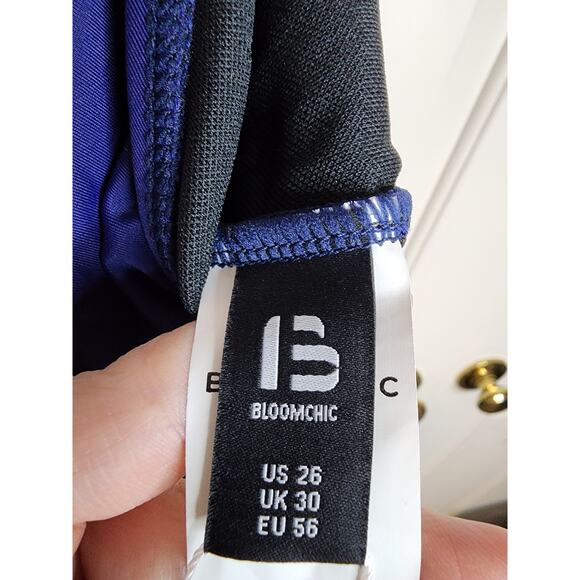 BloomChic Solid Ruffle Hem Empire Waist Halter Neck Swim Dress, NWT, 4X - Picture 5 of 7